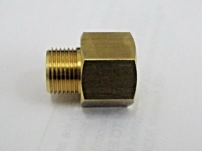 CONTEXT Metrischer Stecker Bolzen M12 x 1 mm Steigung x 1/4 NPT Buchse Messing Adapter, metrisch fein