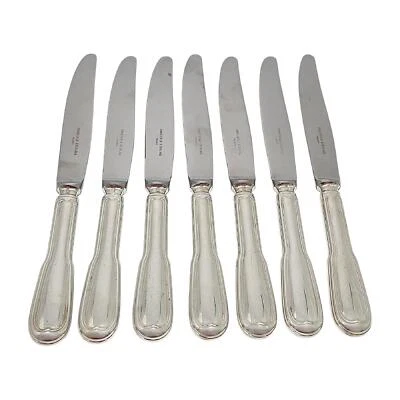 Juego de 7 cuchillos huecos modernos Christofle Chinon de plata de ley 9 3/4" #20509 Foto 1 de 4