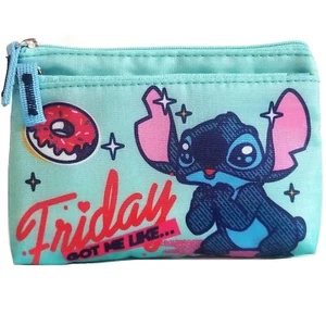 Disney Lilo Stitch 2-Cremalleras Bolsa Cambio Cartera Portatarjetas Bolso Billetera Estuche - Imagen 1 de 4