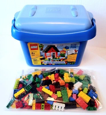 VINTAGE 2007 LEGO 6161 Make and Create 221+ Piece Brick Box + Blue Tub - Image 1 of 4