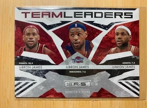 2009-10 Rookies and Stars Team Leaders Black #5 LeBron James #'d 012/100 RARE ] - Bild 1 von 2
