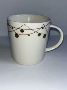 Starbucks 2012 White and Gold Holiday Christmas Coffee Mug Cup EUC - Picture 1 of 6