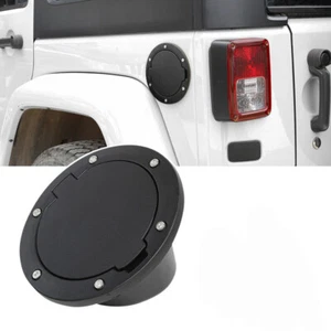 Car Door Gas Cap Fuel Tank Filler Lid Cover Black for Jeep Wrangler TJ 1997-2006 - Picture 1 of 6