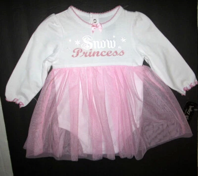 Vestido Princesa Nieve Baby Glam Talla 6 Meses Niñas Rosa y Blanco Tull Nuevo con Etiquetas Foto 1 de 2