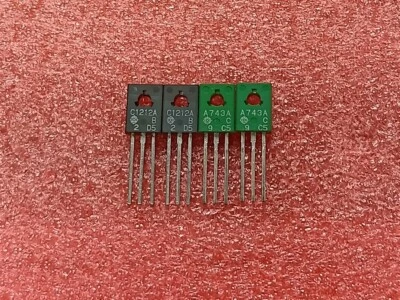 Matched pair Hitachi 2SA743A and matched pair Hitachi 2SC1212A transistor - Image 1 of 4