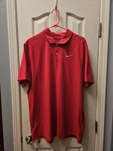 Classic Nike Golf Polo Tiger Woods Sunday Red Size XL - Picture 1 of 3