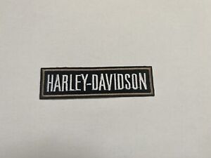 Harley Davidson Rahmen Patch Aufnäher Badge Logo Emblem Bügeln Schwarz-Weiß*