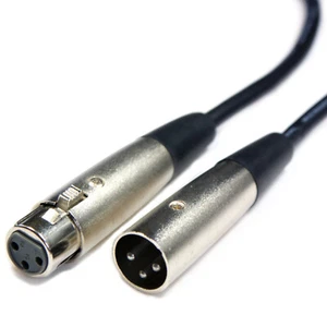 5m 3 Pin XLR Male to Female Cable PRO Audio Microphone Speaker Mixer Lead - Picture 1 of 12