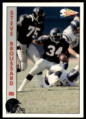 1992 Pacific Steve Broussard Atlanta Falcons #1 - Image 1 of 2