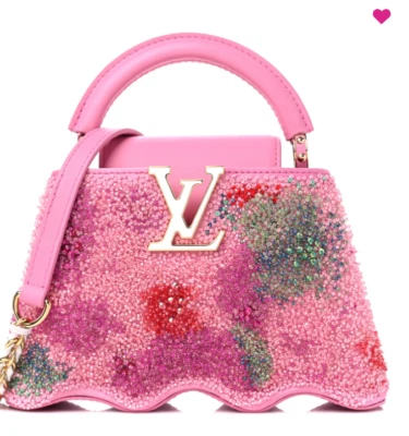 ¡Fuera de la bóveda! - Louis Vuitton Bordado Satén Piel de becerro Capushell Mini Rosa Foto 1 de 4