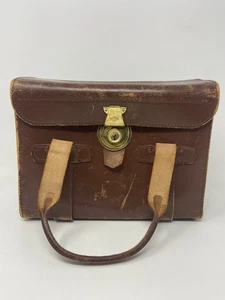Vintage große Armee Aktentasche braun Ledertasche / Pilotentasche USA - Bild 1 von 12