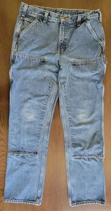 Carhartt Logger Denim Blue Jeans 101609-415 Double Knee Relaxed Fit Herren 34x34 - Bild 1 von 14