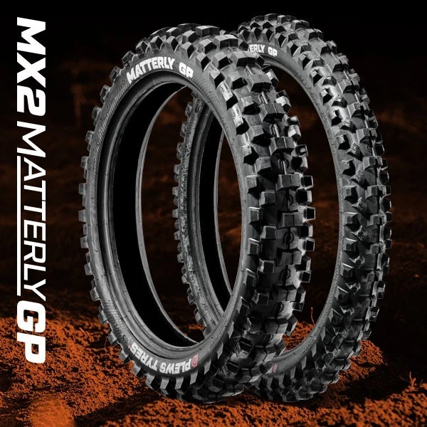 Plews tyre set Fat 65cc MATTERLY (F) 90/90–14 MATTERLY (R)  90/100–12 - Image 1 of 1