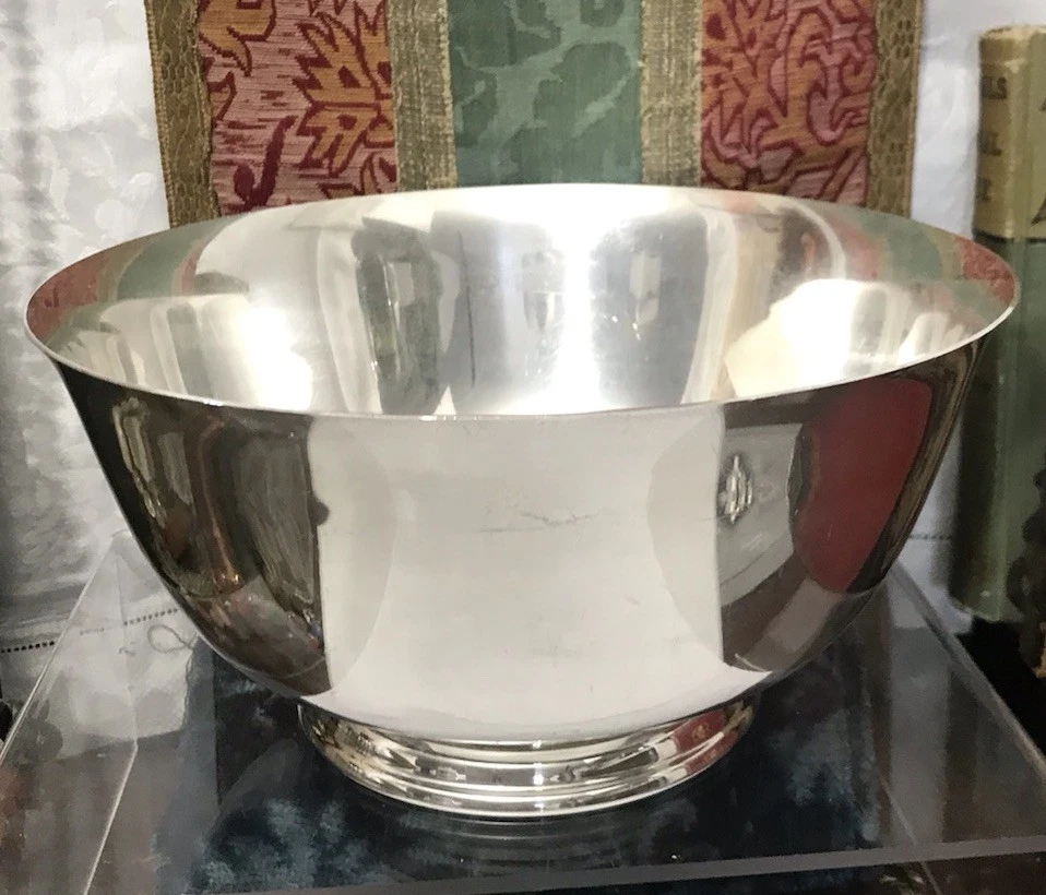 Cuenco de plata esterlina años 50 TUTTLE P Revere reproducción 4 1/5 x 9 1/4"" y 650 g Foto 1 de 4