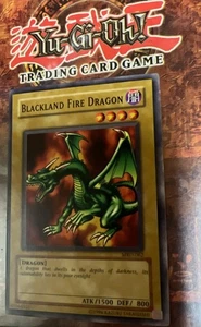 Tarjeta coleccionable Yugioh 🌟 Blackland Fire Dragon 1996 Kazuki como nueva - Imagen 1 de 2