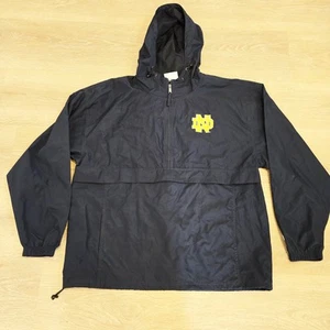 Notre Dame Fighting Irish Windbreaker blau XL Pullover 1/2 Zip Kapuzenjacke - Bild 1 von 19