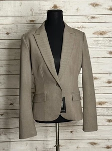 Express Studio Stretch Classic Corpcore Nadelstreifen Einreiher Blazer Gr. 6 - Bild 1 von 10