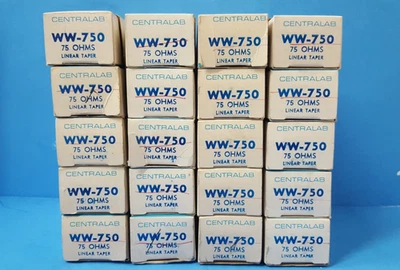 UNA PIEZA - Potenciómetro de eje largo, WW-750, CERALAB, 75 ohmios, 5W, tipo lineal Foto 1 de 4