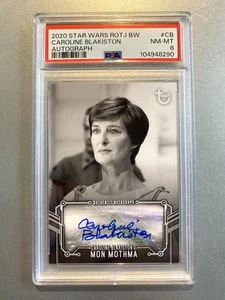 Star Wars Topps PSA 8 ROTJ Auto Card Signed Caroline Blakiston MON MOTHMA - Picture 1 of 2