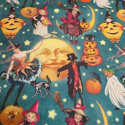 Тканевые пружины для Хэллоуина Treats N Sweets креативный дизайн в старом стиле 69 дюймов x 42 дюйма - Изображение 1 из 4