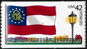 GEORGIA STATE FLAG US 2008 SCOTT 4285 FLAGS OF OUR NATION SET 2 MNHVF 42c STAMP - Bild 1 von 2