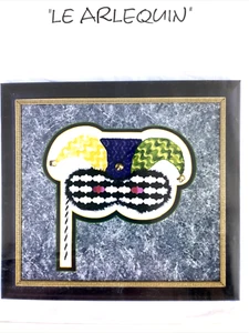 Máscara Donna Taylor Needlepoint PATTERN Le Arlequin El Arlequín 5to en una Serie - Imagen 1 de 5