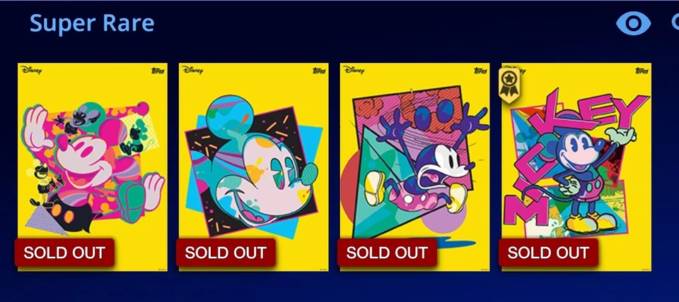 Disney Topps Collect 2020 Super Rare Mickey Mouse Anime Pop Full Set With AWARD - Image 1 of 1