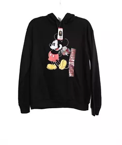 Disney Mickey Mouse Black Hoodie X-Large Pullover Sweatshirt For Adults - Picture 1 of 10