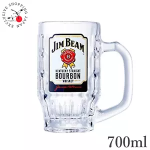 SUNTORY Jim Beam Mega Big Glass Drink Cup Mug Stein 700 ml Bourbon Home New JP - Picture 1 of 7