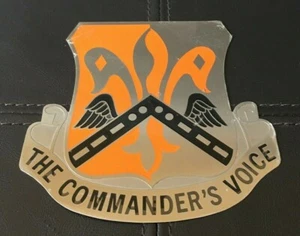 US Army 82nd Airborne Signal Battalion Metal Plaque The Commanders Voice 5.5x5.5 - Picture 1 of 6