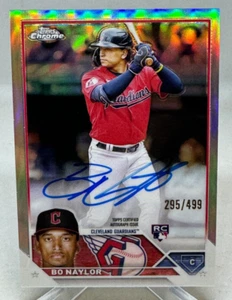 Bo Naylor 2023 Topps Chrome Rookie Auto Refractor #298/499 Cleveland Guardians - Picture 1 of 4