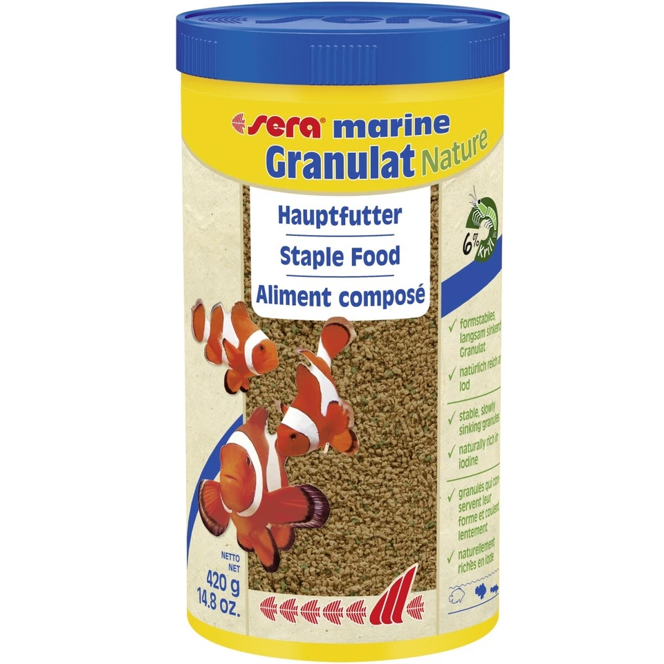 1 Liter sera marine Granulat Nature Granulatfutter - Meerwasserfische - 1000 ml