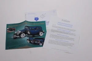 DANBURY MINT 1932 CADILLAC V-16 FLEETWOD SEDAN ROADSTER BROCHURE ONLY - Picture 1 of 3