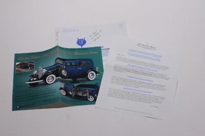 DANBURY MINT 1932 CADILLAC V-16 FLEETWOD SEDAN ROADSTER BROCHURE ONLY - Image 1 of 3