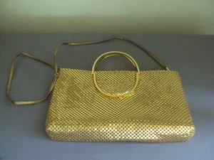 Vintage Gold Lame Evening Bag Y&S Shoulder Bag Purse - Picture 1 of 5