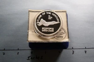 F-22 LOCKHEED BOEING FIGHTER JET PLANE 999 SILVER COIN CASE COA VERY RARE 4FR5 - Picture 1 of 3
