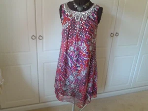Gorgeous silk dress with embellished neck & keyhole back from Monsoon - 10/12 - Picture 1 of 6
