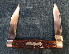 Vintage Keen Kutter #K187 Bone Handle 2 Blade Pocket Knife
