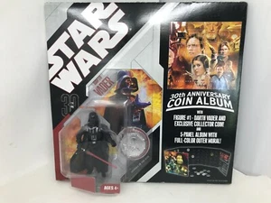 STAR WARS 30TH ANNIVERSARY COIN ALBUM WITH Darth Vader FIGURE ~ NEW   - Picture 1 of 4