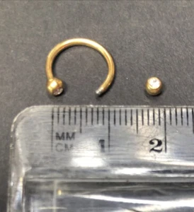 Jeweled Gold Tone Circular Barbell 16g - Picture 1 of 1