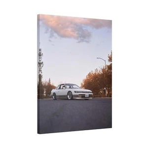 Nissan 240sx S13 Silvia High Resolution Museum Quality Vertical Car Canvas Print - Picture 1 of 10