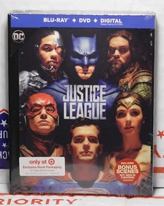 NEW JUSTICE LEAGUE BLU-RAY+DVD+DIGITAL HD 64 PG LENTI DIGIBOOK! TARGET EXCLUSIVE - Picture 1 of 5