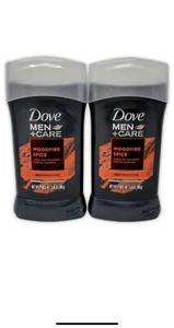 2 Dove Men+Care Deodorant 3oz 48hr Odor Protection Woodfire Spice 3 Oz - Picture 1 of 1