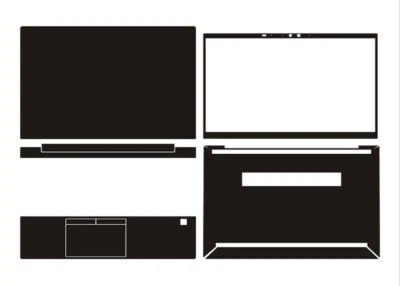 Carbon Vinyl Laptop Sticker Skin Decals Cover Guard for HP EliteBook 845 G7 14" - Image 1 of 4