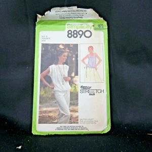 Simplicity Pattern 8890 Stretch Knit Pull Over Top Sz 10 12 14 CUT Vtg 1979 - Picture 1 of 2