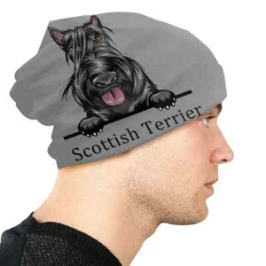 Scottish Terrier Reversible Gris Gorro Dueño Invierno Calavera Gorra Perro Adultos - Imagen 1 de 5