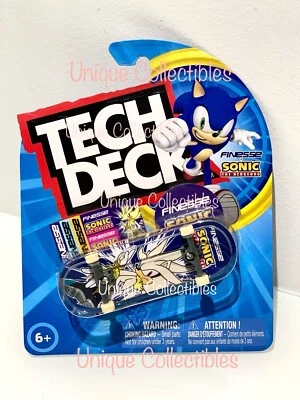 Tech Deck Finesse Silver the Hedgehog Sonic Fingerboard Skateboard Brand NEW - Image 1 of 2