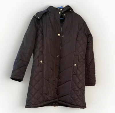 Kc Collections Quilted Long Sleeve Pockets Puffer Womens Jacket Size XL - Image 1 of 4