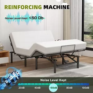 Adjustable Bed Base Frame Queen Size W/USB A+C Ports, Adjustable Bed Legs&Remote - Picture 1 of 11