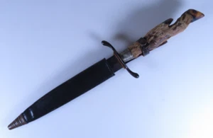 Irwin Cutlery Deer Foot Hoof Dagger Knife & Scabbard, Austria - Picture 1 of 13